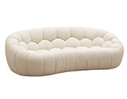 Off White Curved Sofa VG Yolane