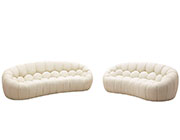 Off White Curved Sofa VG Yolane