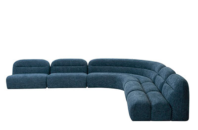 Blue Fabric Modular Sofa VG Noble