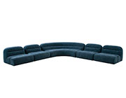 Blue Fabric Modular Sofa VG Noble