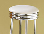 Comfort and Style Retro White Barstool