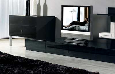 EVG-Malron Black Lacquer TV Stand