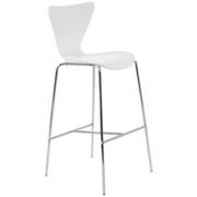 Tessa Bar Chair White-Chrome