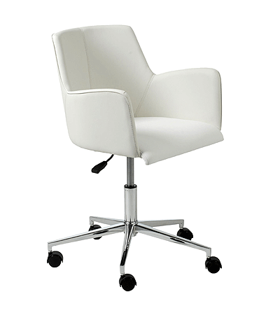 Sunny White Swivel Office Chair