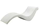 VG-Wave White Leatherette Lounge Chair