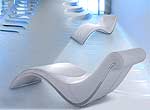 VG-Wave White Leatherette Lounge Chair