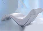 VG-Wave White Leatherette Lounge Chair