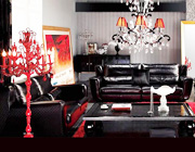 Sofa Set Leather Black VG021