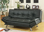 Black leatherette Sofa Bed Collection CO91B