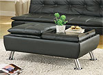 Black leatherette Sofa Bed Collection CO91B