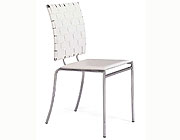 Z33 Leatherette Dining Chair with Woven Straps