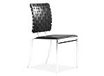 Z33 Leatherette Dining Chair with Woven Straps
