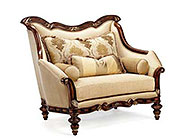 BT 068 Italian Cream Accent Chair in Cherry Finish