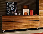 Zebrano Wood Credenza by Unique Furniture