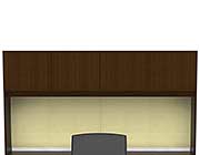 U-Shaped Office Desk With Semi Lateral Pedestal & Hutch CH-V-727