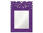 Leaf design purple mirror
