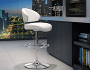 Modern Bar Stool Z376 in White