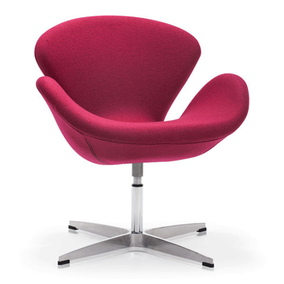 Modern Arm Chair Z309 in carnelian red