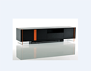 Modern Black Oak Floating TV Stand VG67