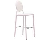 Modern Leatherette Bar Chair Z066 in White