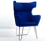 Modern Blue Fabric Lounge Chair VG185