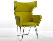 Modern Blue Fabric Lounge Chair VG185