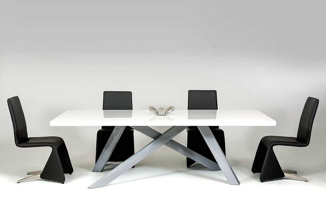 Dining Table Criss Crossed Legs Vg108 Modern Dining