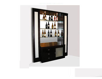 Elite Glass Corner-Bar Wenge