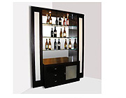 Elite Glass Corner-Bar Wenge