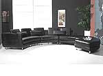 Modern Round  bonded Leather Sectional sofa A94