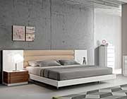 Contemporary White Lacquer Bed SJ871