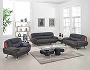 Modern Black Leather Sofa GU-405