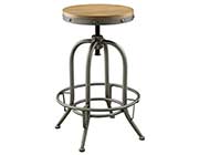 Antique Black Bar Stool Distressed Wood CO 198