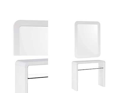 White Lacquer Console table BM 09