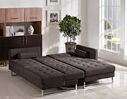 Chocolate Fabric Sofa Sleeper DS Copus