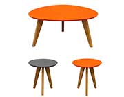 High gloss orange coffee table