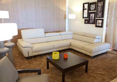 Italian Leather Sectional Sofa J301