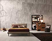 Dark Taupe Leatherette bed NJ086