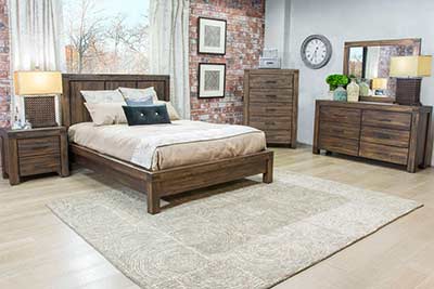 Platform solid wood bed MS Field