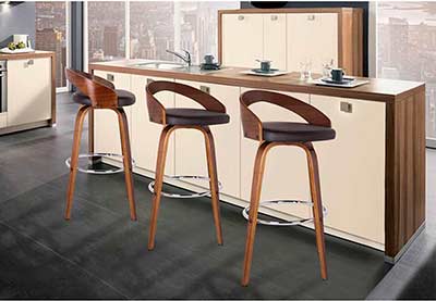 Walnut finish bar stool ArL Sonya