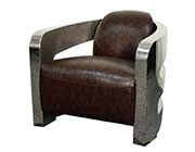 Accent Chair in Distressed Java PG Camron