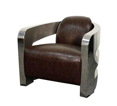 Accent Chair in Distressed Java PG Camron