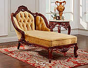 Gold Velvet Chaise Lounge 346