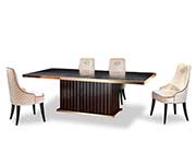 Black Crocodile & Rosegold Dining Table VG365