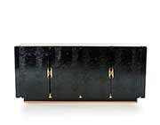 Black Crocodile & Rosegold Dining Table VG365