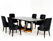 Large Black Crocodile and Rosegold Dining table VG595