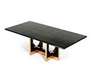 Large Black Crocodile and Rosegold Dining table VG595