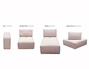 Fabric Modular Sectional sofa DS Jazze