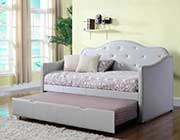 Grey Leatherette Daybed CO629