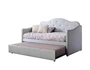 Grey Leatherette Daybed CO629